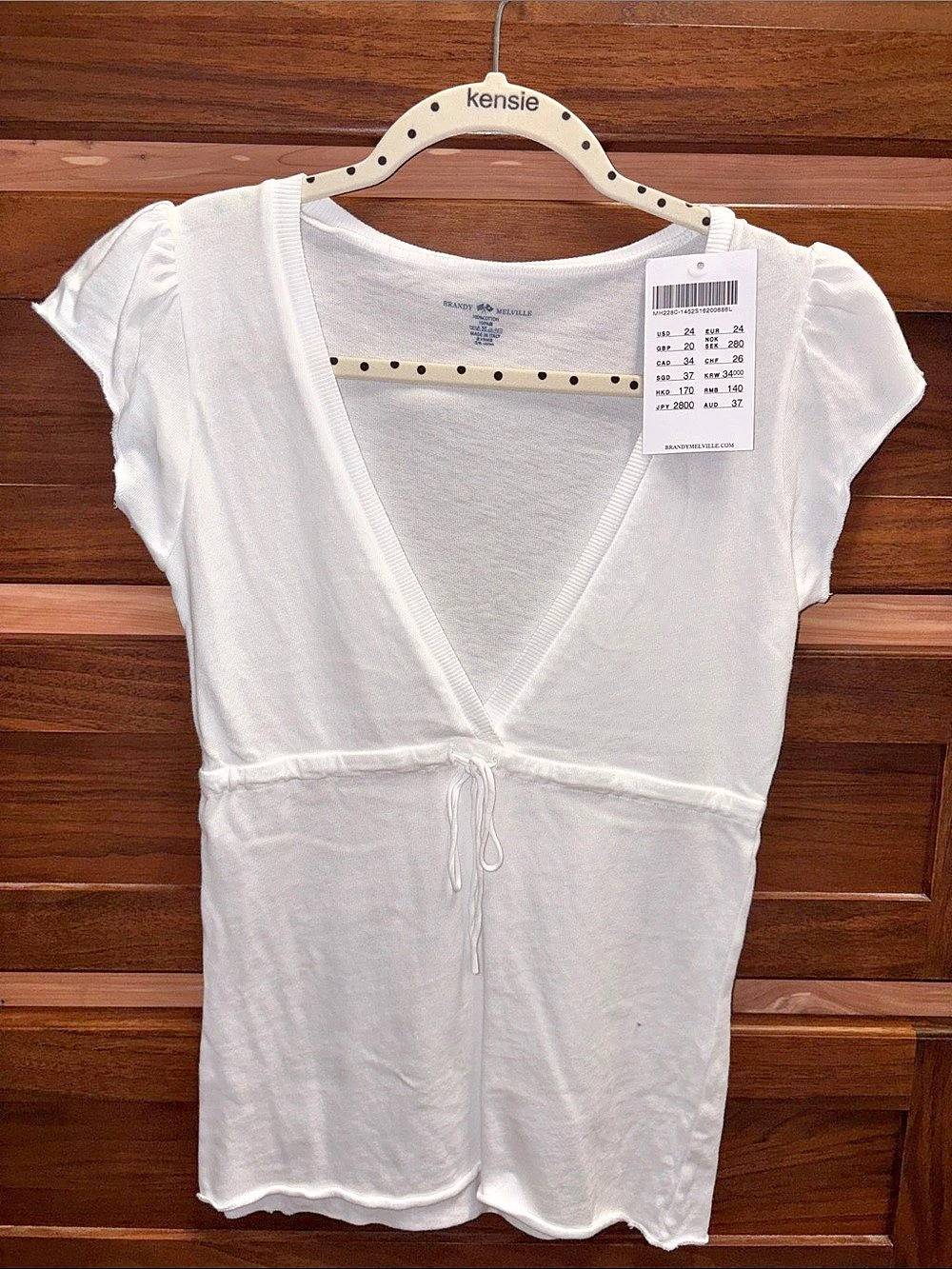 Brandy Melville NWT White Short Sleeve Top
